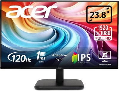 Acer EK241YGbif Monitor 23.8" FHD 1920x1080 IPS HDMI VGA Adaptive Sync 120Hz 1ms