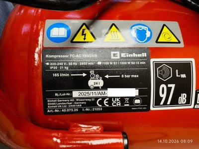 Einhell TC-AC 190/24/8 Luftkompressor (4007325)
