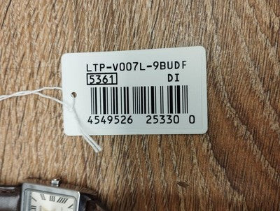 CASIO LTP-V007L-9B Quarzuhr mit Lederband, braun