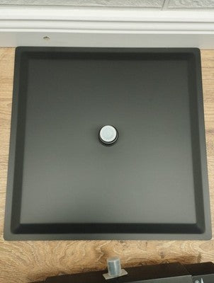 Auralum Duschsystem Komplettset Schwarz 30x30cm Edelstahl