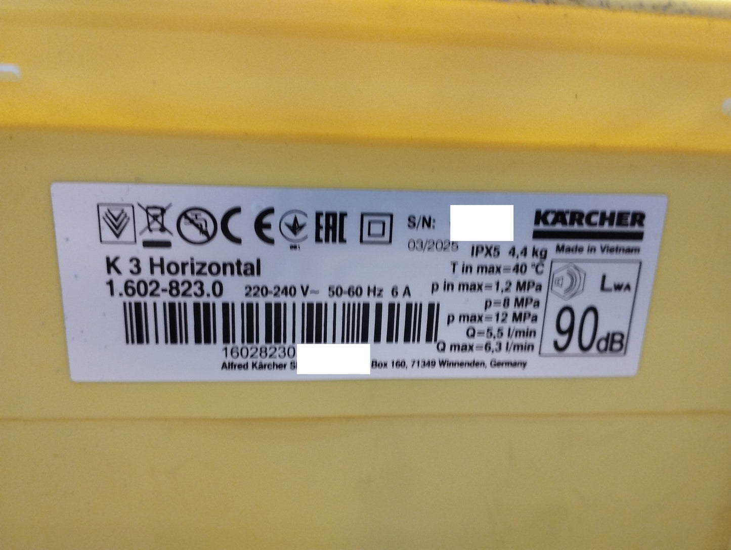 Kärcher K3 Horizontal Hochdruckreiniger (1.602-823.0), I39912