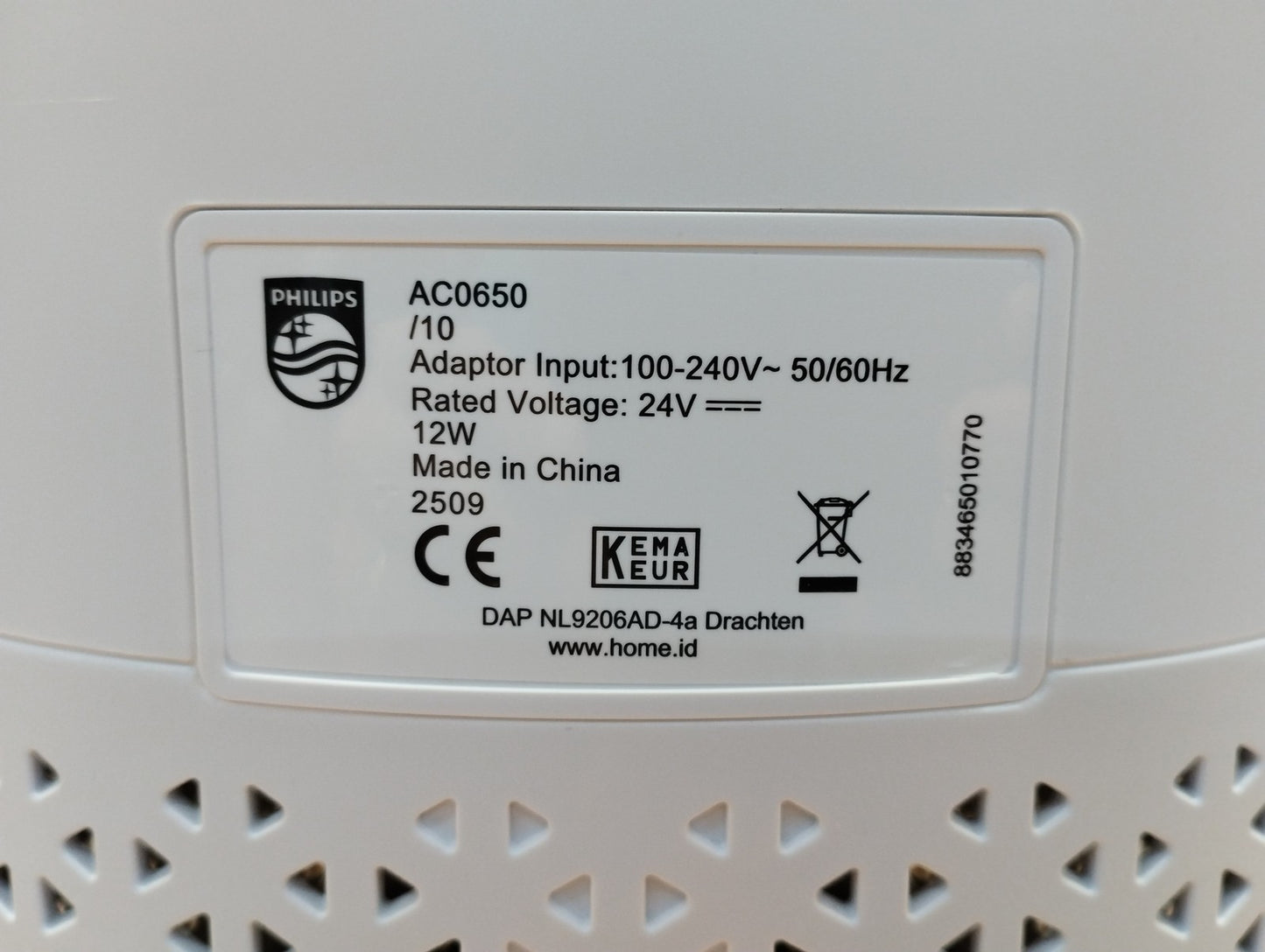 Philips AC0650/10 Luftreiniger 600 Serie, für Räume bis zu 44m2, I39419