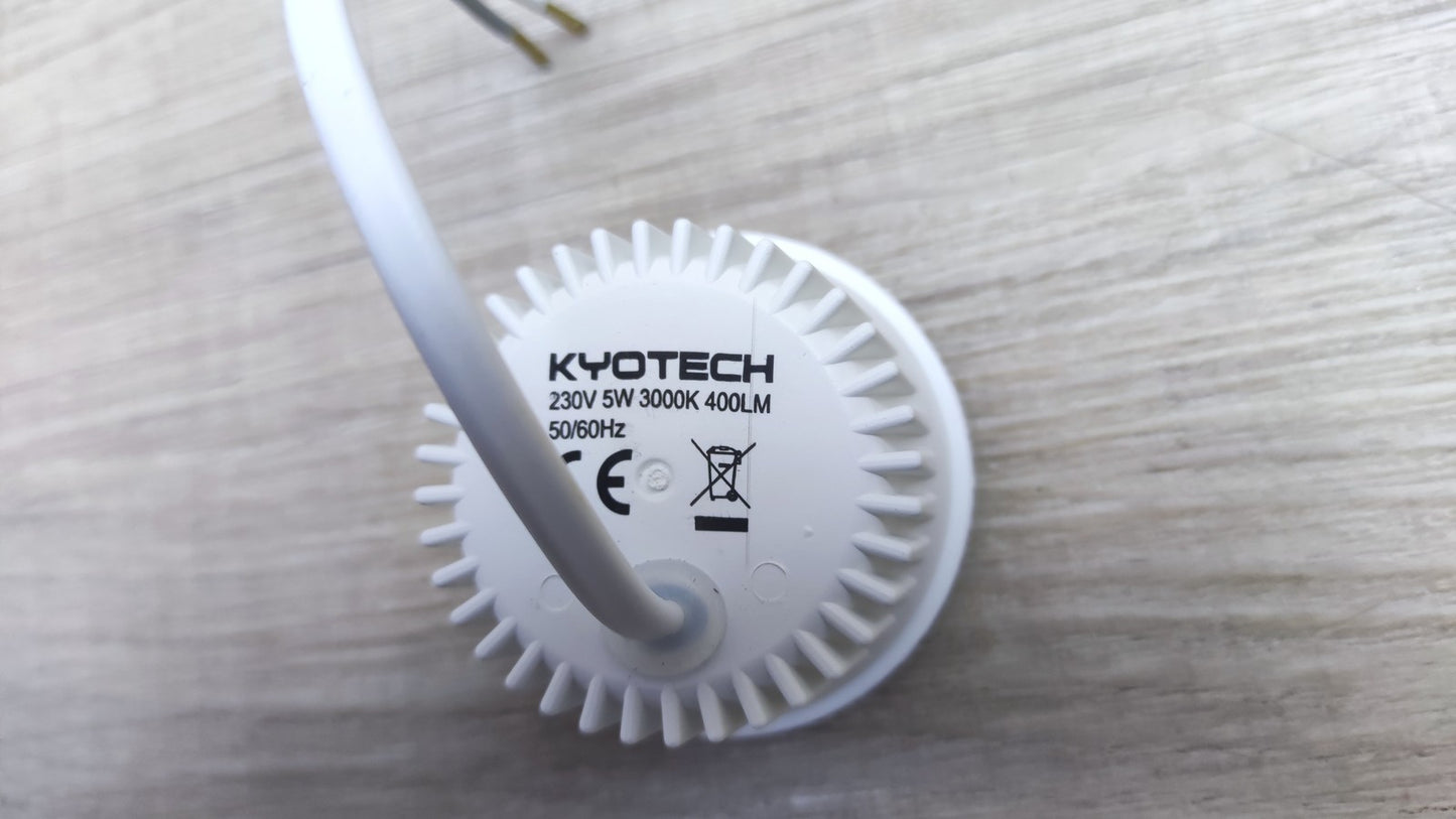 KYOTECH LED Deckenleuchte Flach 230V Schwenkbar Ø80x50mm 4 Stück, I37139
