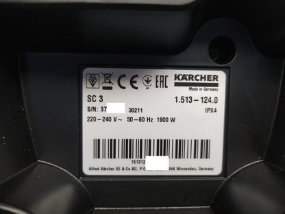 Kärcher Dampfreiniger SC 3 (1.513-124.0) Dampfdruck max. 3,5 bar 1900W I37318