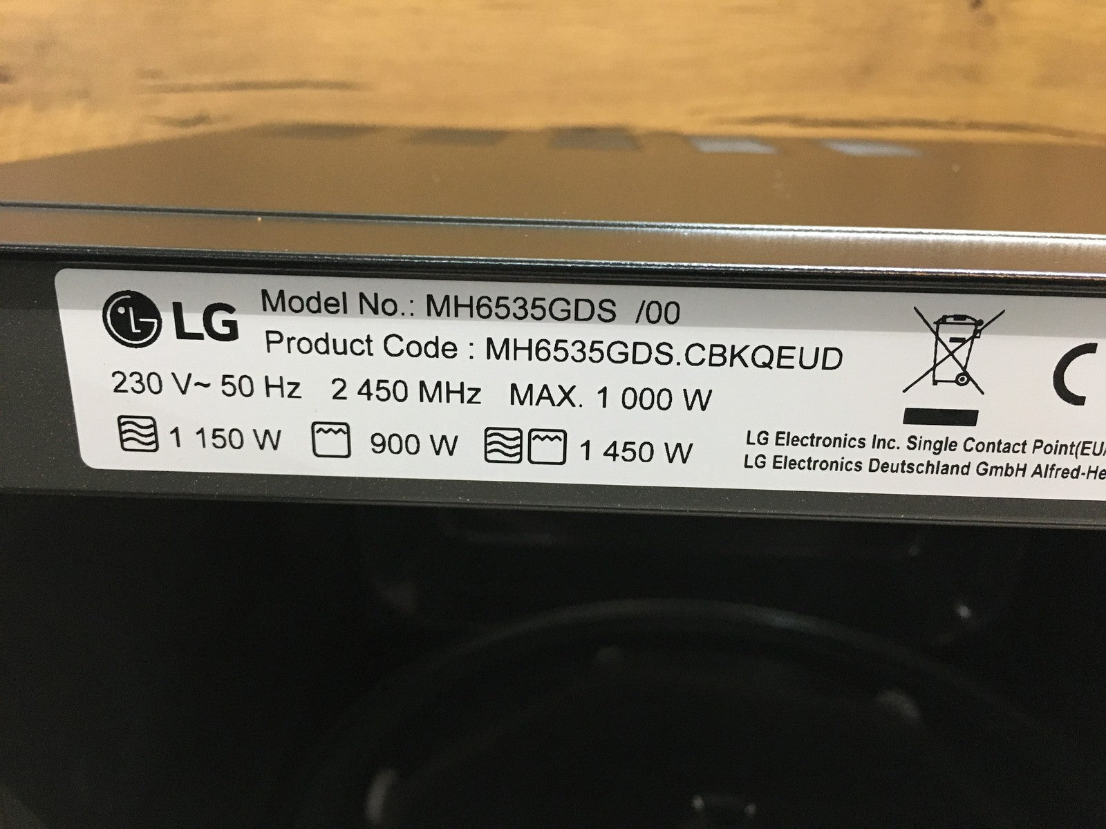 LG MH6535GDS Mikrowelle (25 L, 1000 W) mit Grill, I39478