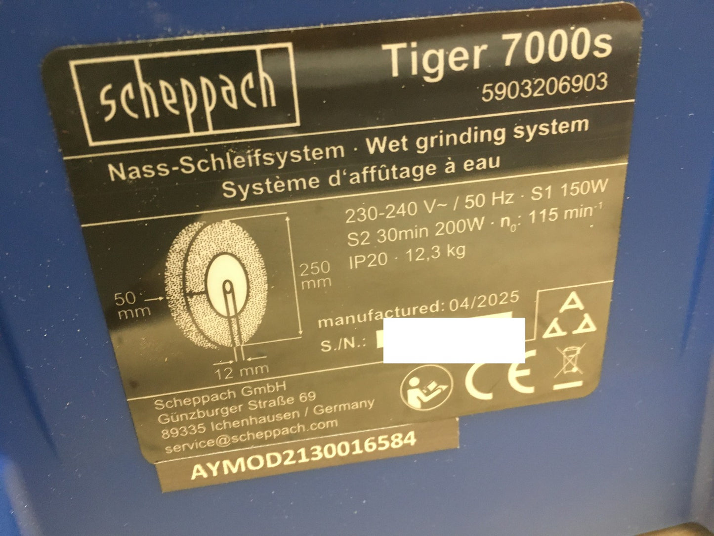 Scheppach 5903206903 Nass-Schleifsystem Tiger 7000s, I37372