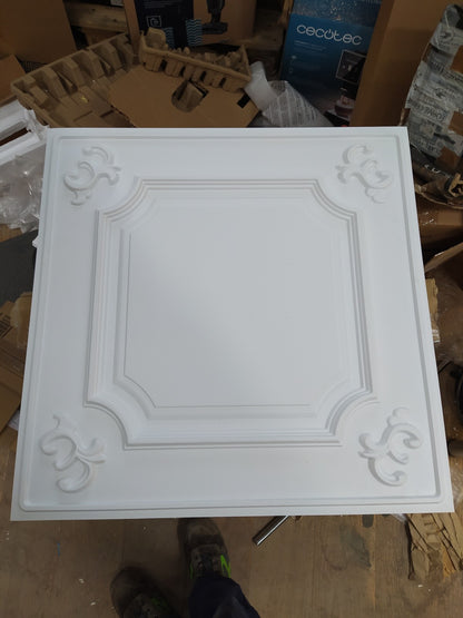 Art3d Dekorative Deckenfliesen 61x61 cm, 12 St.,4,5 m², I36513