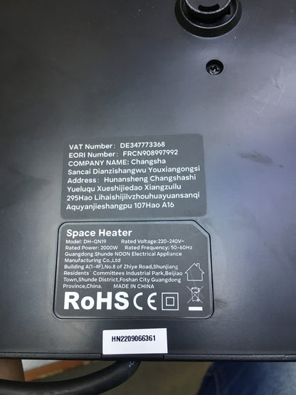 OMISOON DH-QN19 Heizlüfter 2000W, energiesparend leise, I34921