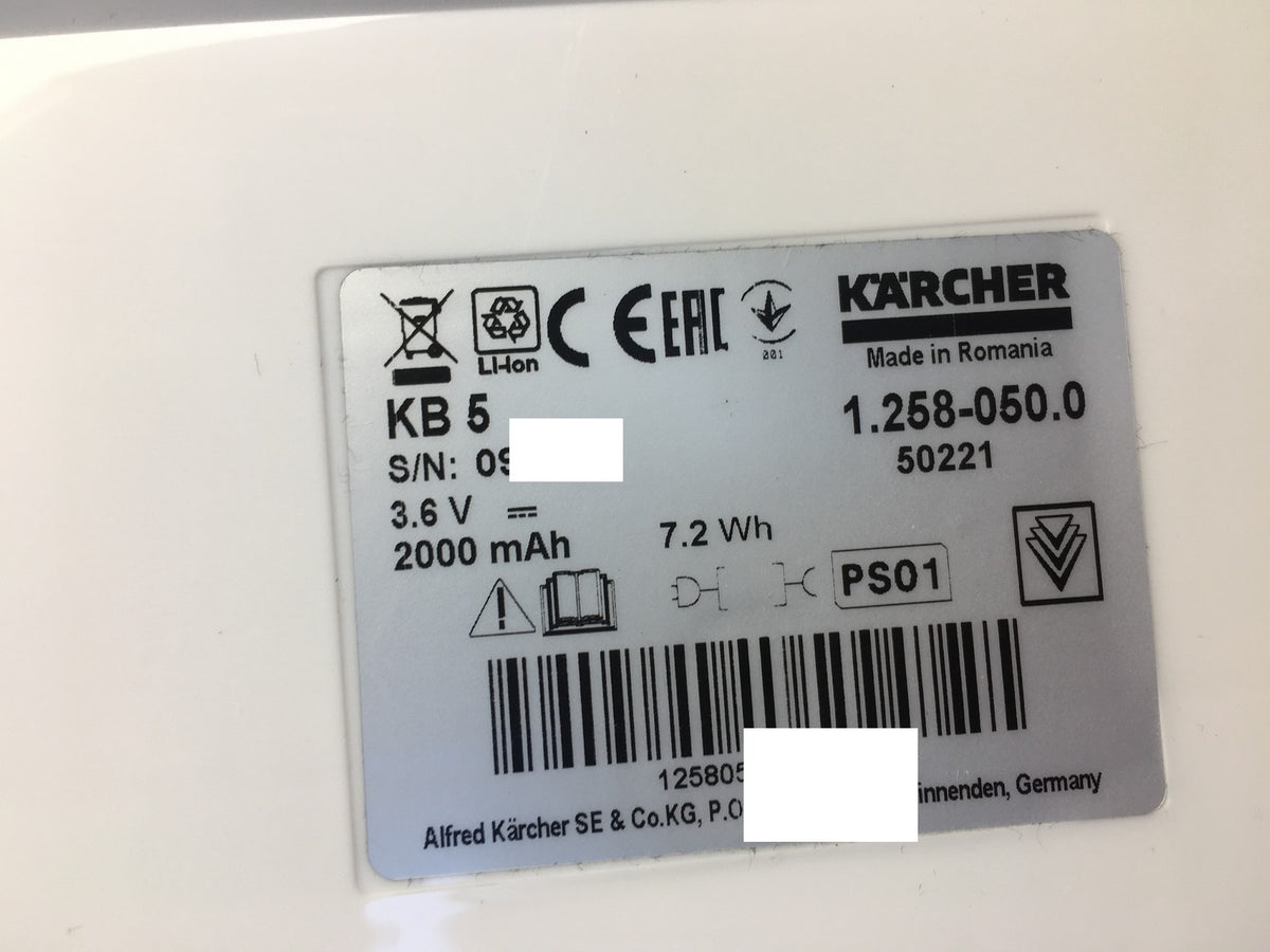Kärcher 1.258-050.0 Akku-Besen KB 5, elektrischer Besen, I41028