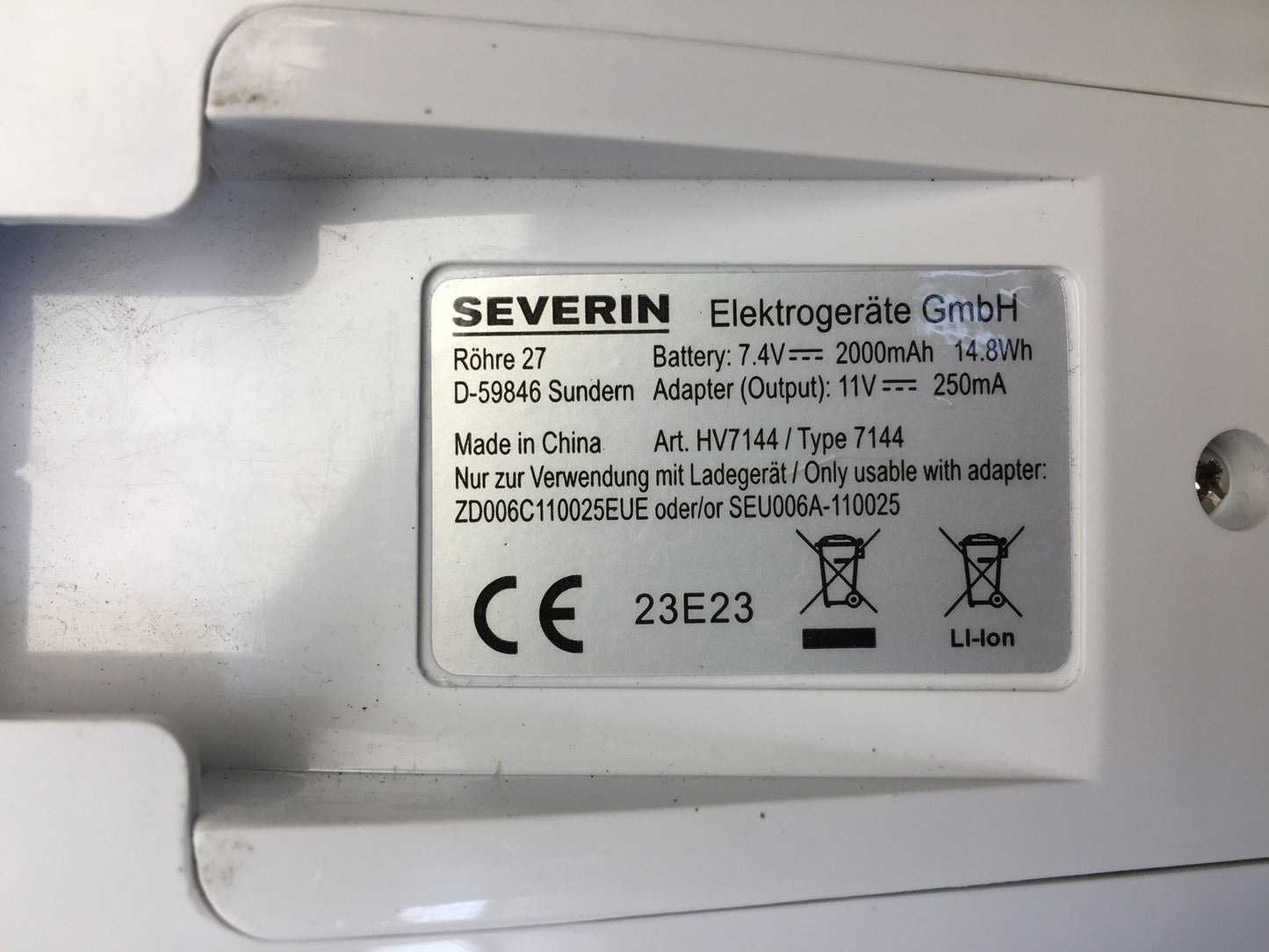 Severin HV 7144 Akku-Nass-/Trockensauger, I38988