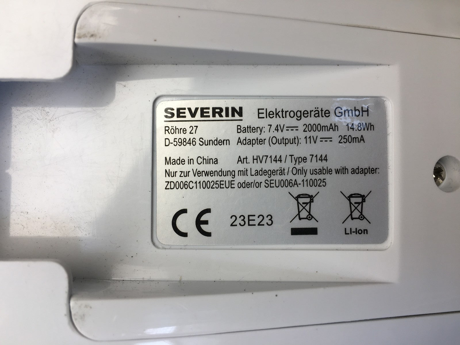 Severin HV 7144 Akku-Nass-/Trockensauger, I38988