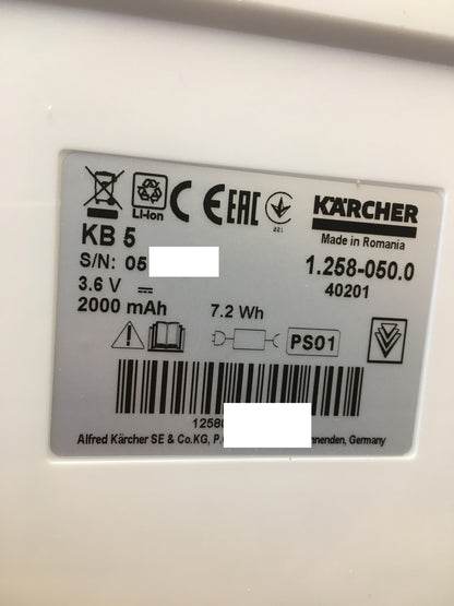 Kärcher 1.258-050.0 Akku-Besen KB 5, elektrischer Besen, I37251