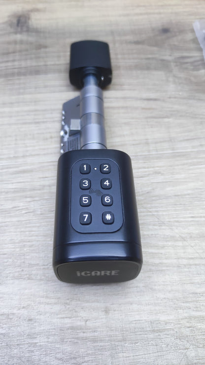 ICARE Türschloss Fingerabdruck, Elektronisches Türschloss 60-90mm, I37239