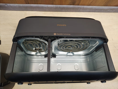 Philips Heißluftfritteuse NA350/00, 9L, 2 Körbe, I36432