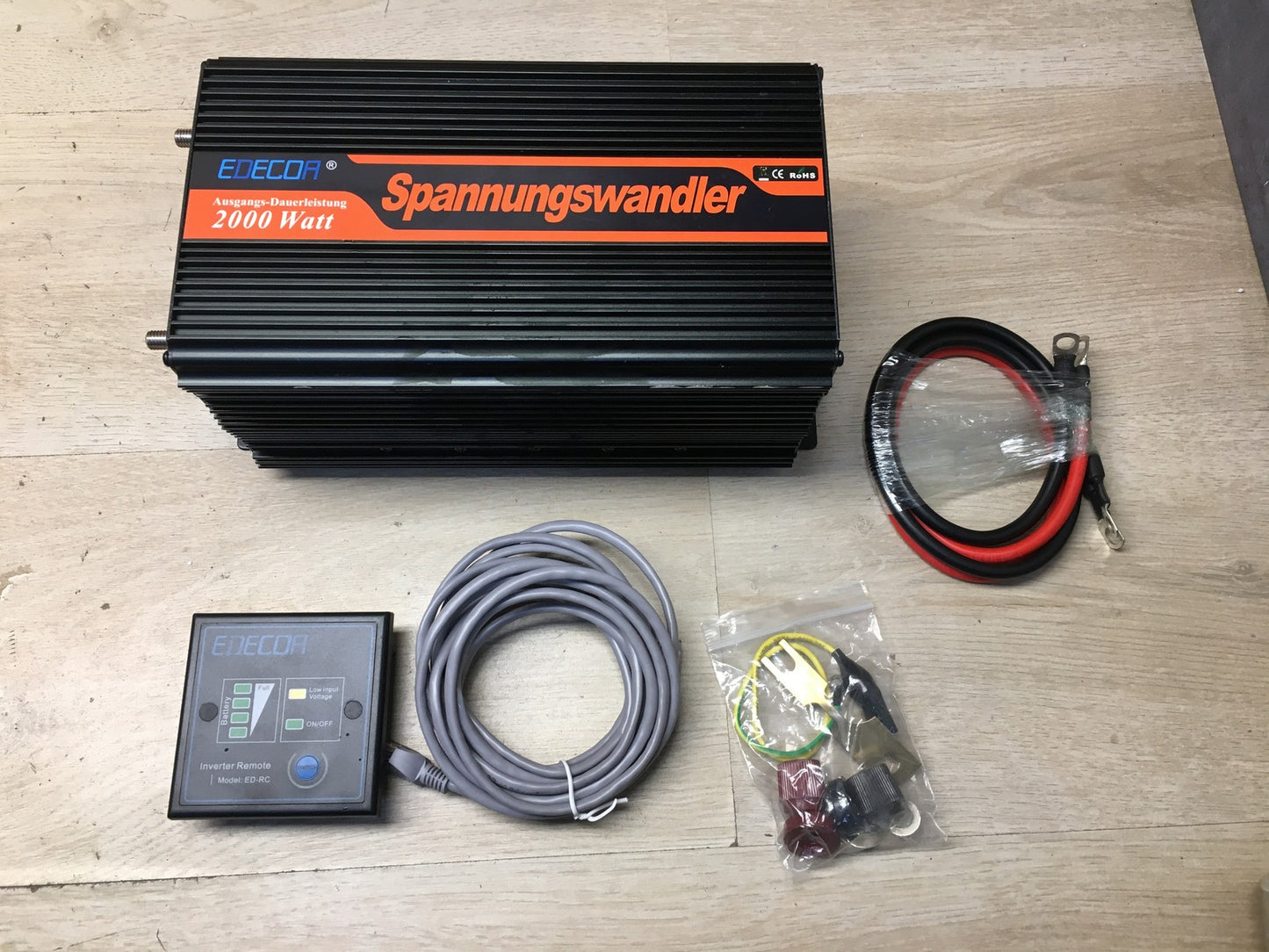 EDECOA DPM20 Wechselrichter 2000W 24V 230V Spannungswandler, I36751