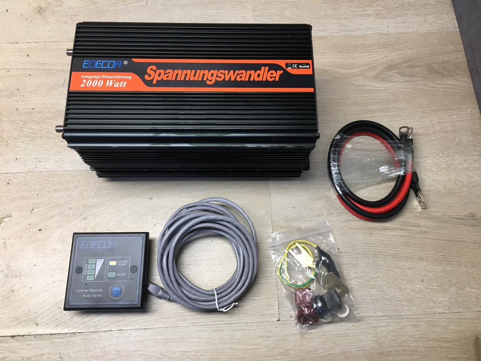 EDECOA DPM20 Wechselrichter 2000W 24V 230V Spannungswandler, I36751
