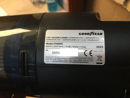Goodyear GY600VC Stabstaubsauger ohne Beutel, 600W, I36216