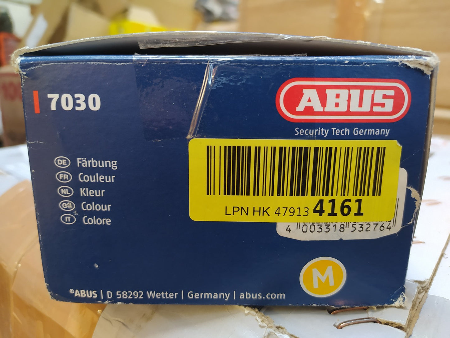 ABUS Türzusatzschloss 7030 mit Sperrbügel und Drehknauf, I38531