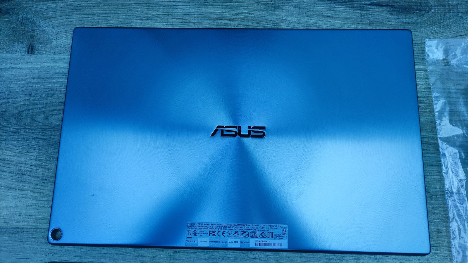 Asus Zenscreen Go MB16AP 15,6" tragbarer Monitor FHD 1920x1080 USB-C IPS-Panel