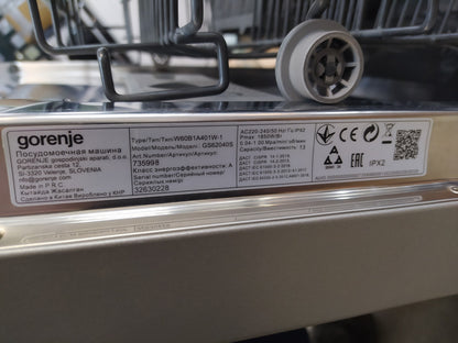 Gorenje GS62040S Freistehender Geschirrspüler (W60B1A401W-1) EEK: A++ I34619