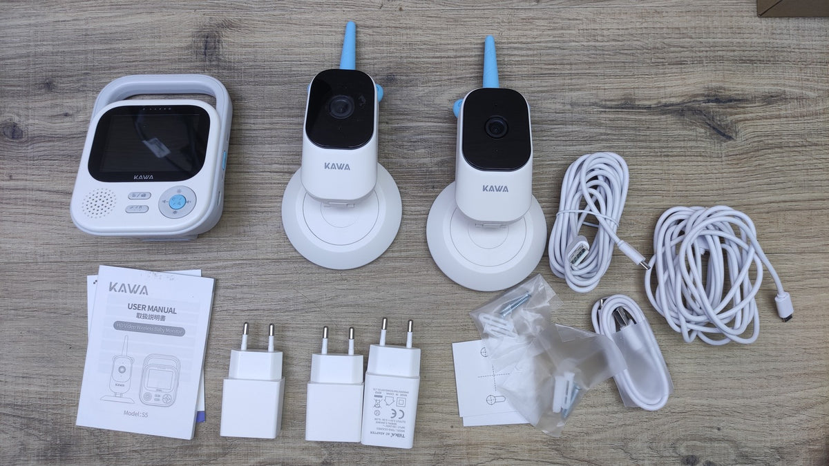 KAWA Babyphone mit 2 Kameras, 7.11 cm (2.8 Inch) 2K HD Camera, I41054