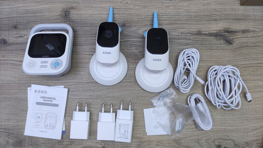 KAWA Babyphone mit 2 Kameras, 7.11 cm (2.8 Inch) 2K HD Camera, I41054