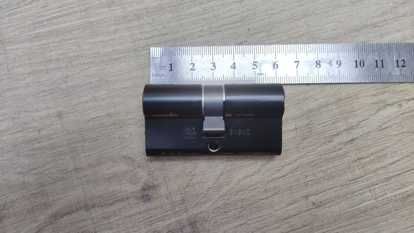 ABUS Profil-Zylinder D6XBL 30/30 mit 5 Schlüsseln 96801 schwar, I39572