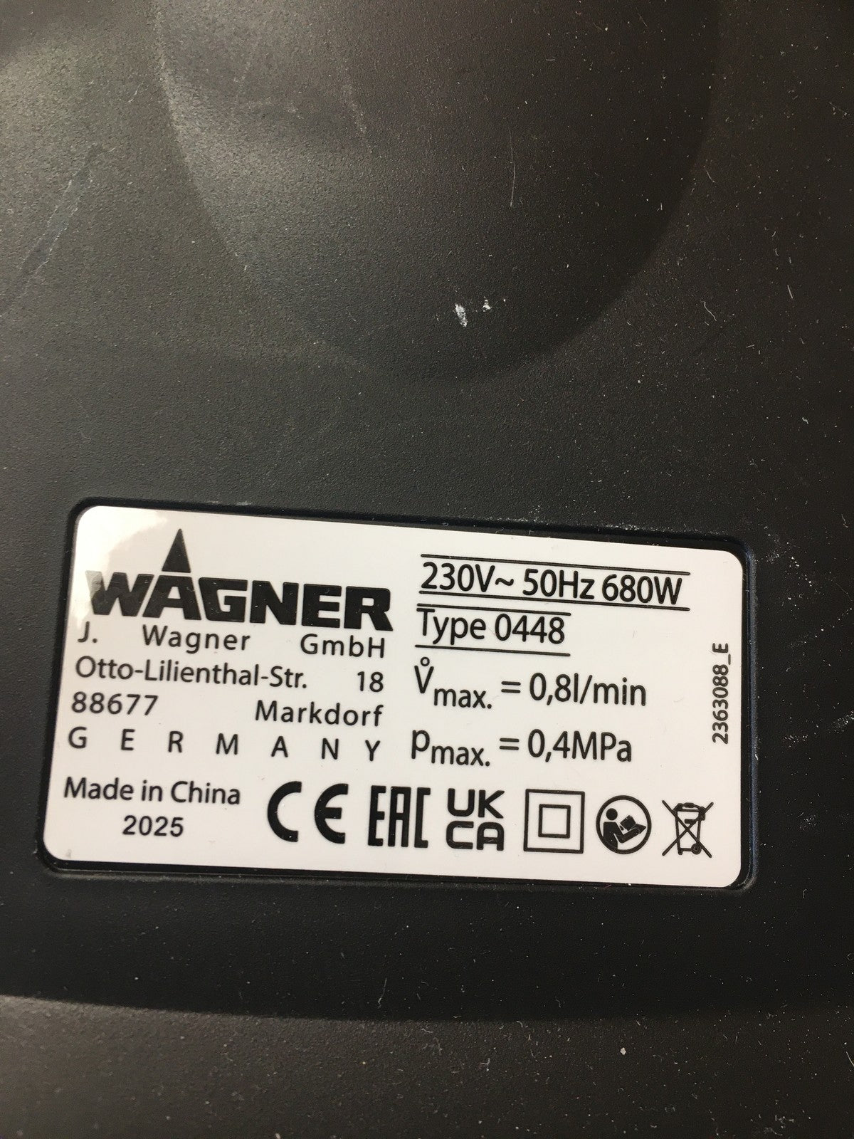 Wagner W950 FLEXiO Farbsprühsystem Universal-Sprühsystem 800 ml, I37259