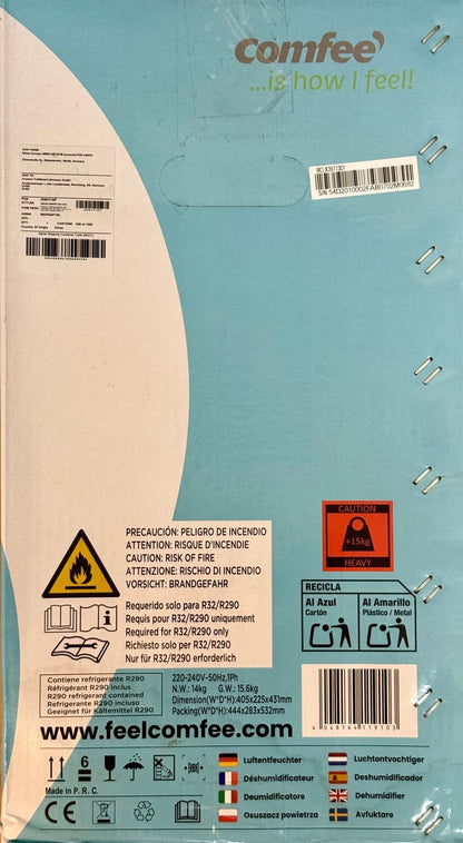 Comfee CDDAE-30DEN7-QA3 Luftentfeuchter 30L/Tag für bis zu 73㎡ LED R290 NEU OVP