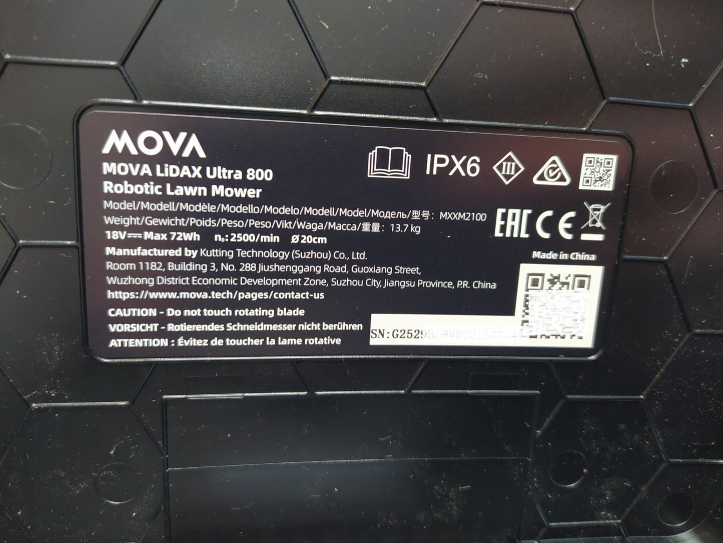 MOVA LiDAX Ultra 800 Mähroboter ohne Begrenzungskabel (MXXM2100)