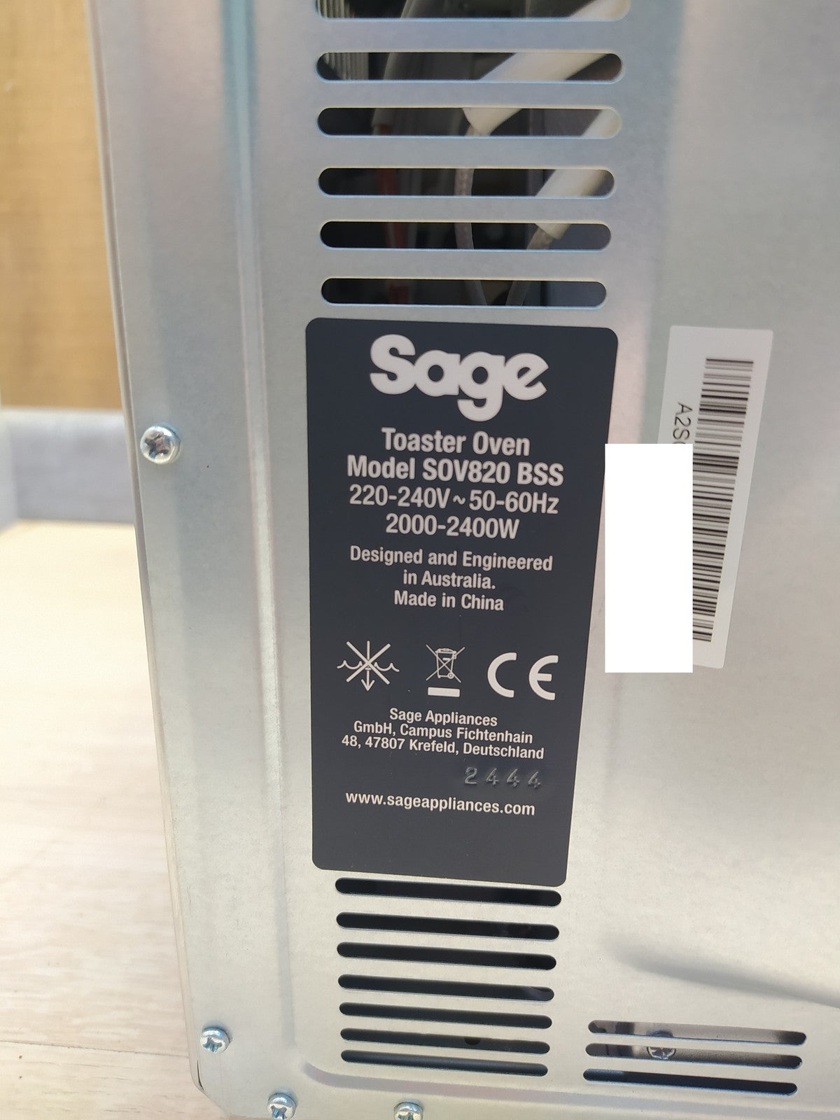 Sage SOV820 BSS Minibackofen mit 10 Kochfuntkionen I36771