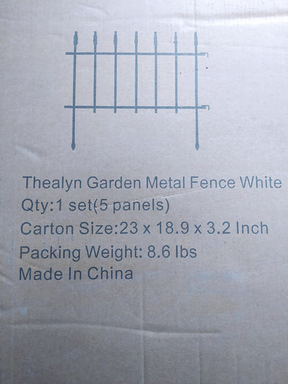 Thealyn Gartenzaun 57cm Breit x 45cm Hoch (5 Paneele, Gesamtlänge 2,8m), I36855