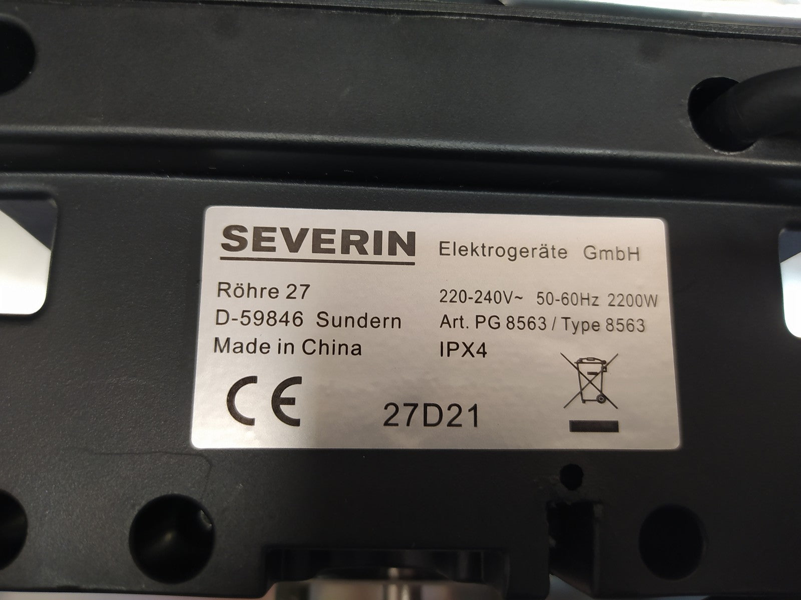 SEVERIN PG 8563 Standgrill mit Standuntergestell und Ablagerost, I38845