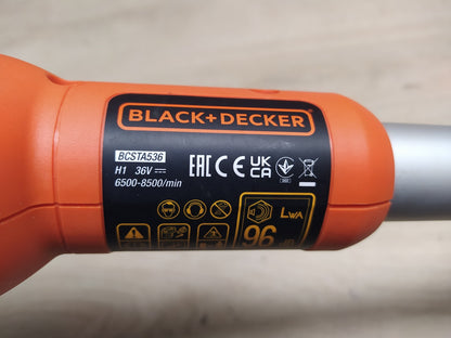 Black+Decker Akku-Rasentrimmer BCSTA536 SOLO, Schnittbreite 33 cm, I36121