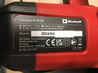 Einhell TE-PS 165 Elektro-Tauchsäge (4331300), I38668