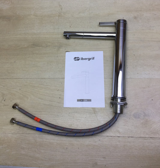 IBERGRIF W11299 Wasserhahn Bad Hoch-Waschtischarmatur chrom I30665