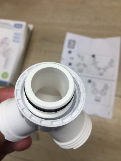 Xavax Dualer Siphonanschluss für Unterputz Siphon mit Rückschlagventil I39870