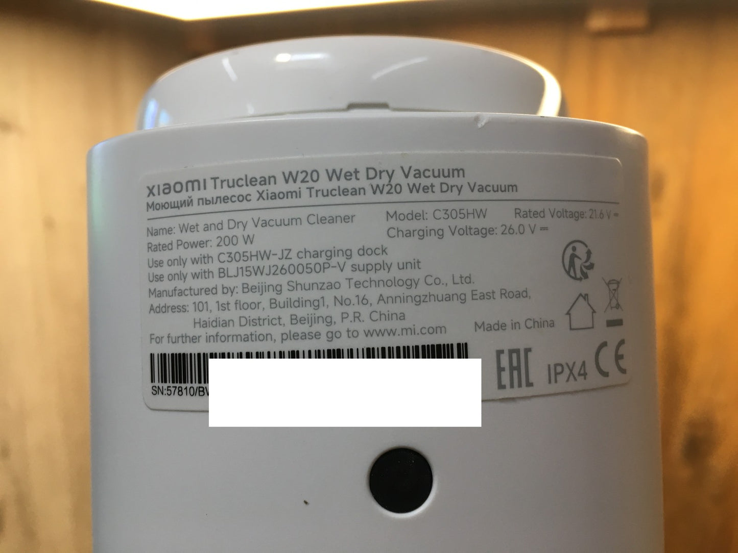 XIAOMI Truclean W20 Nass-/Trockenstaubsauger C305HW, Weiß, I37937