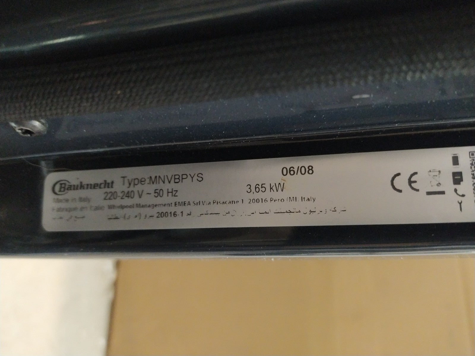 Bauknecht BIK5S DP8F2 ES Einbau Dampf-Backofen EEK: A+ I35722