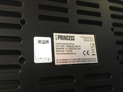 Princess XXL Heißluftfritteuse mit Doppelkorb 0118227601001, I36226
