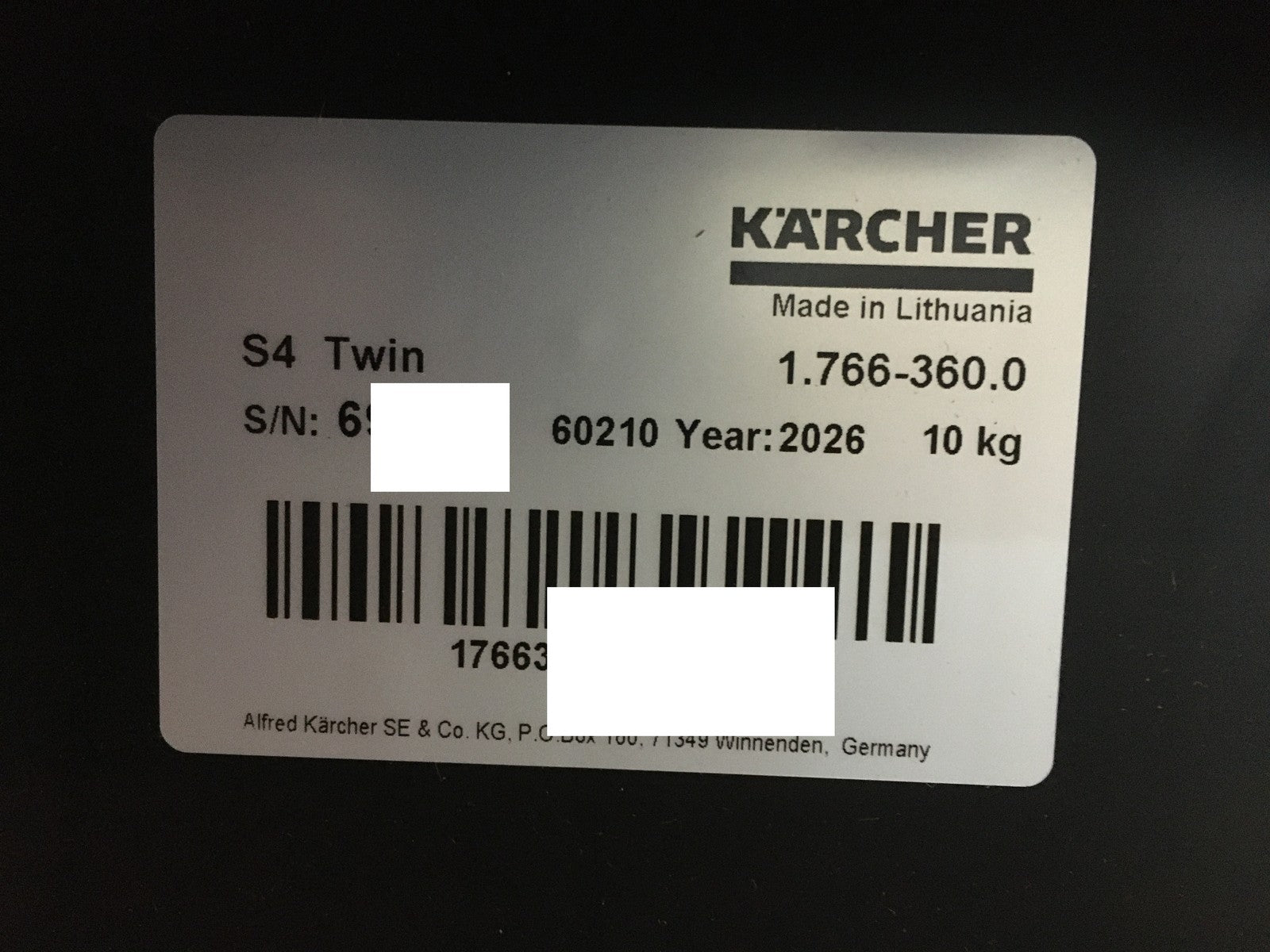 Kärcher Kehrmaschine S 4 Twin Arbeitsbreite 68cm 1.766-360.0, I38009