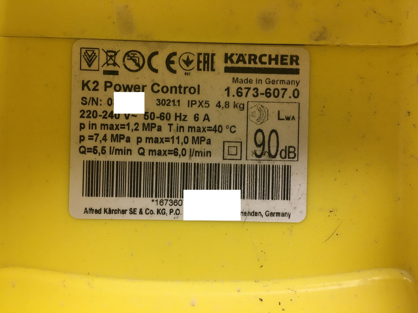 Kärcher K2 Power Control Hochdruckreiniger 1.673-607.0, I37871
