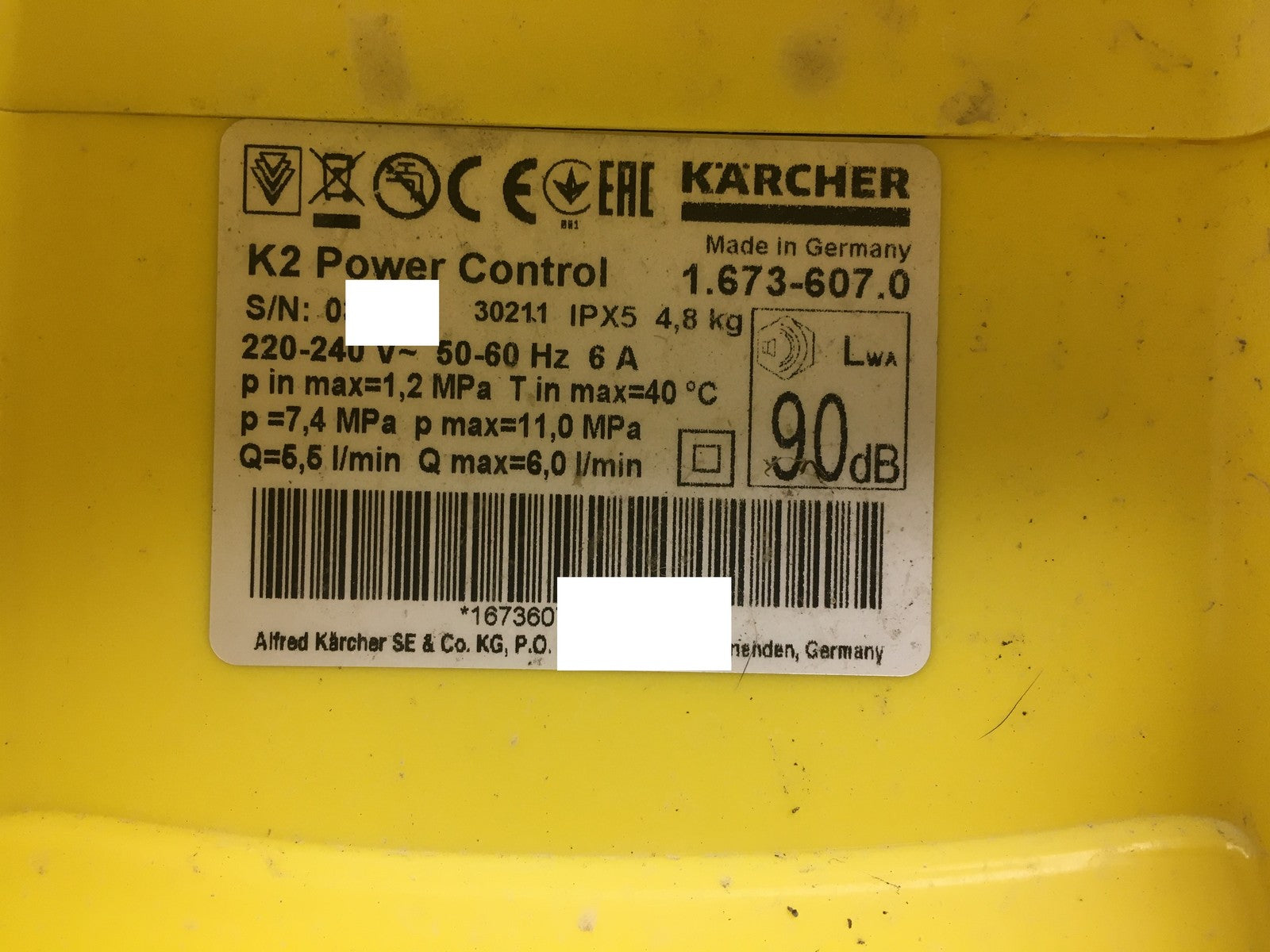 Kärcher K2 Power Control Hochdruckreiniger 1.673-607.0, I37871