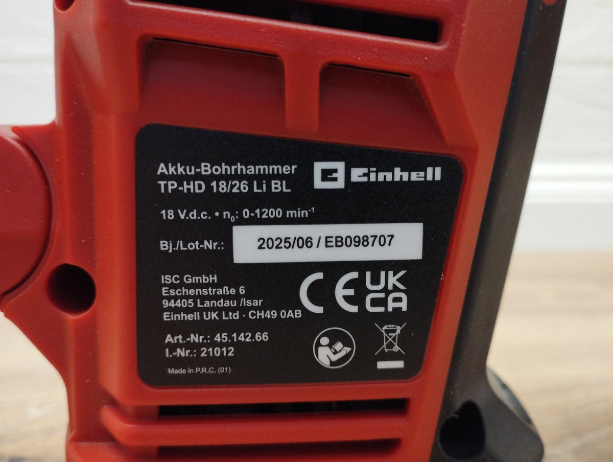 Einhell TP-HD 18/26 Li BL Akku-Bohrhammer SDS-plus Brushless ohne Akku 4514266