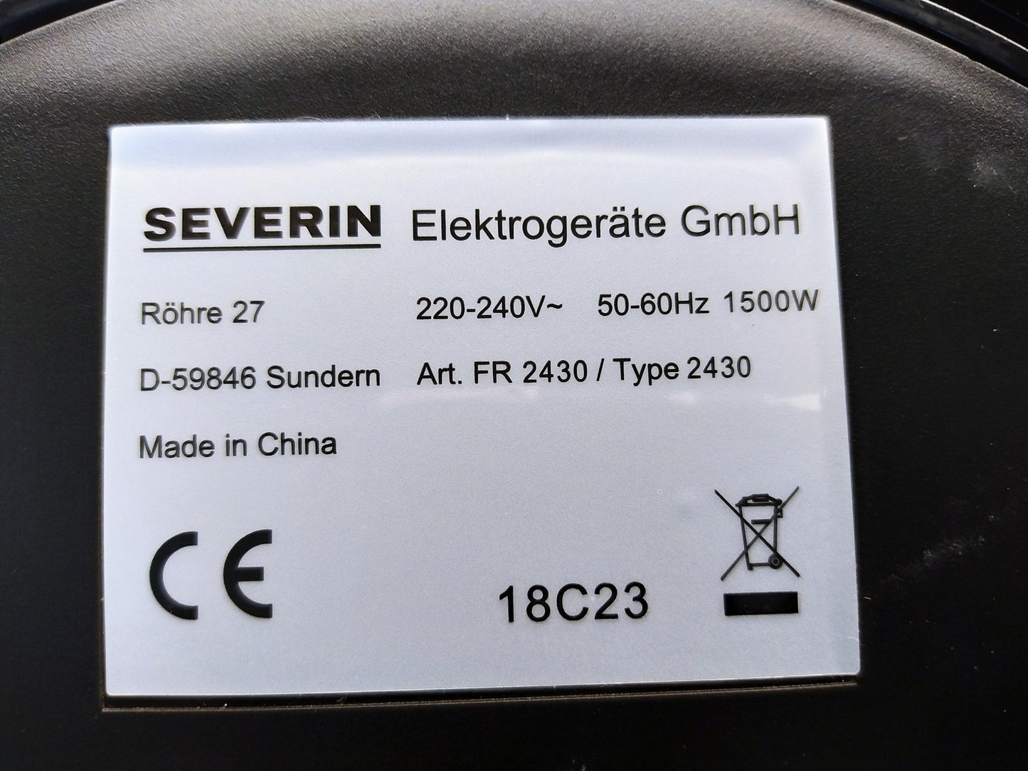 SEVERIN FR 2430 Heißluftfritteuse, 6 Automatikprogrammen, I35821