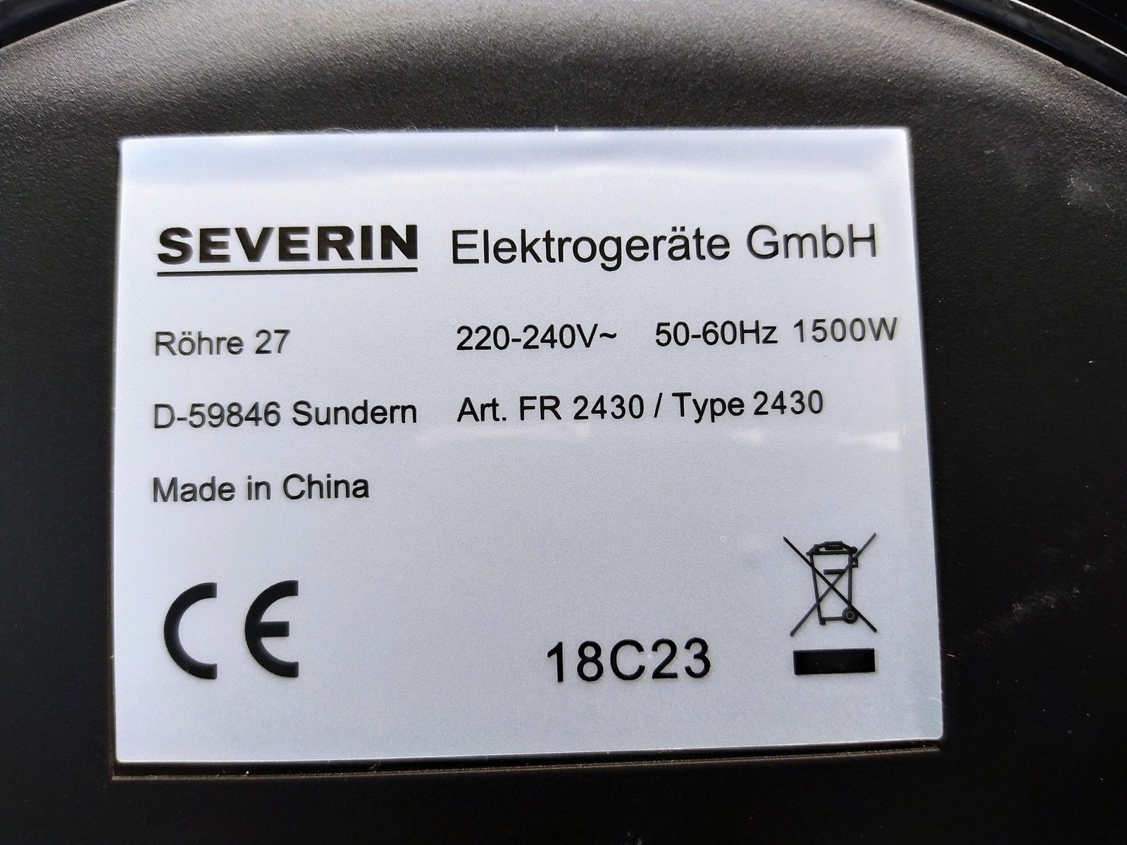 SEVERIN FR 2430 Heißluftfritteuse, 6 Automatikprogrammen, I35821