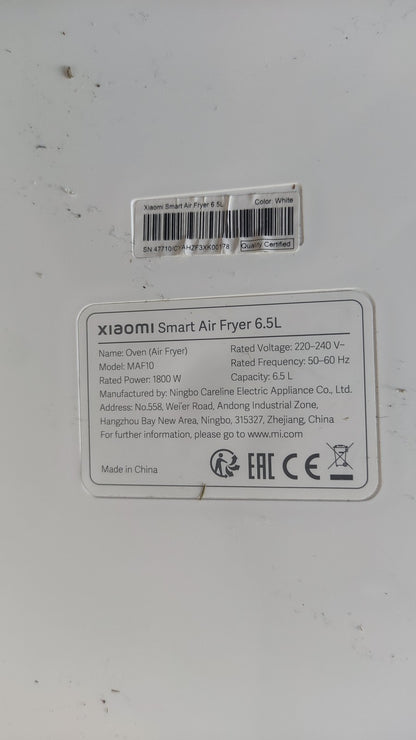 Xiaomi Smart Air Fryer 6.5L Heißluftfritteuse weiß, I37689