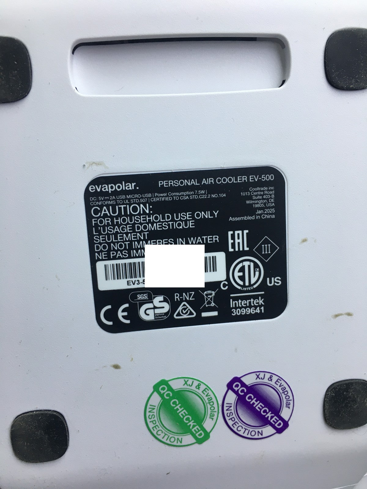 EVAPOLAR EV-500 Luftkühler & Luftbefeuchter, leise & tragbar, I34766