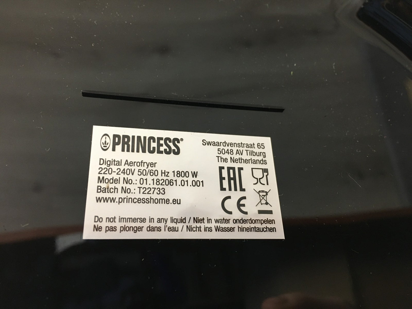 Princess Heißluftfritteuse 01.182061.01.001, 1800W,  6,5 L, I36166