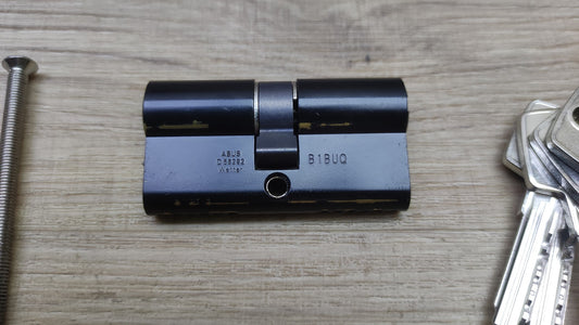 ABUS Profil-Zylinder D6XBL 30/30 mit 5 Schlüsseln 96801 schwar, I39572